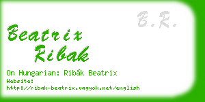 beatrix ribak business card